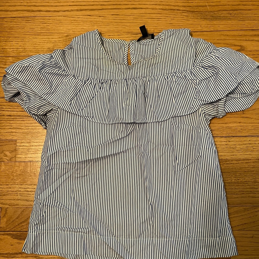 JCREW Flutter sleeve blouse